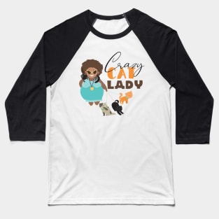 Crazy Cat Lady Baseball T-Shirt